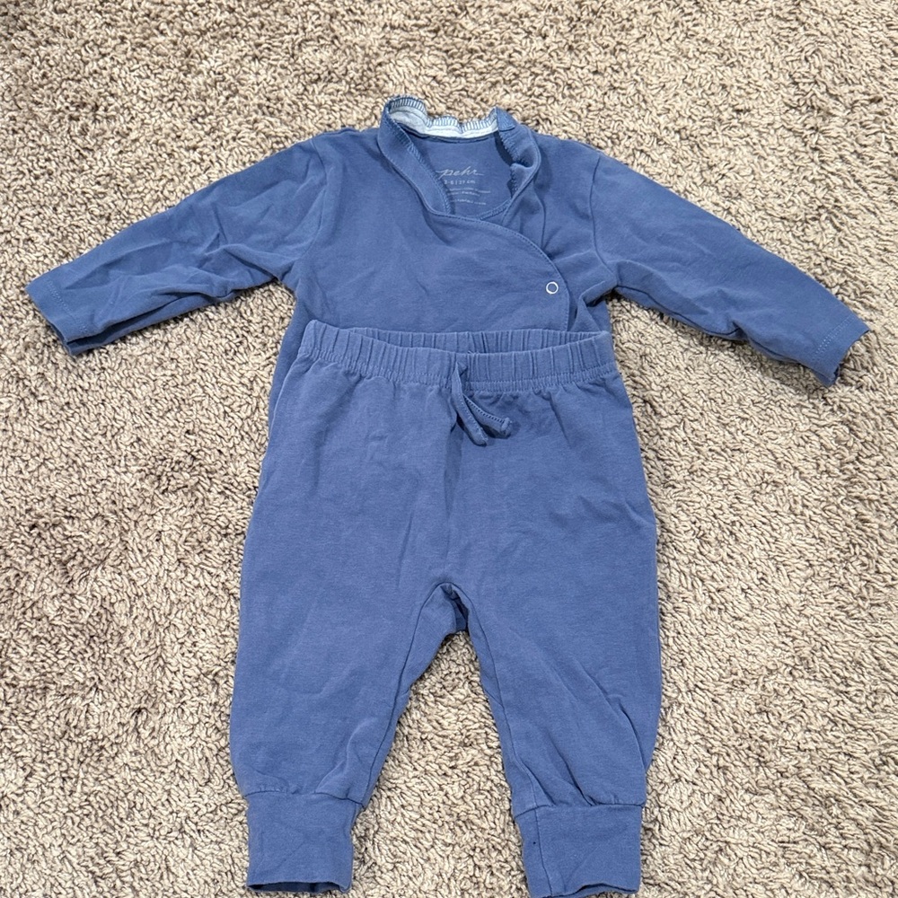 Pehr Organic Cotton Baby Jumpsuit in Blue
